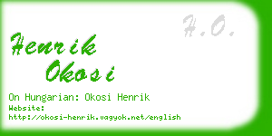 henrik okosi business card